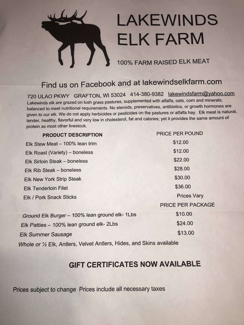 Lakewinds Elk Farms